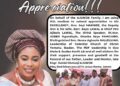 JUST IN : OYO LAWMAKER COMFORTER PENS A HEARTFELT ‘THANK YOU’ MESSAGE TO DISTINGUISHED FRIENDS AND FAMILY AFTER THE BURIAL OF LEADER AJUWON