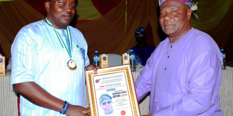 Oyo East Council Chairman Arowosaye, Bags Heritage Echo Leadership Icon Award