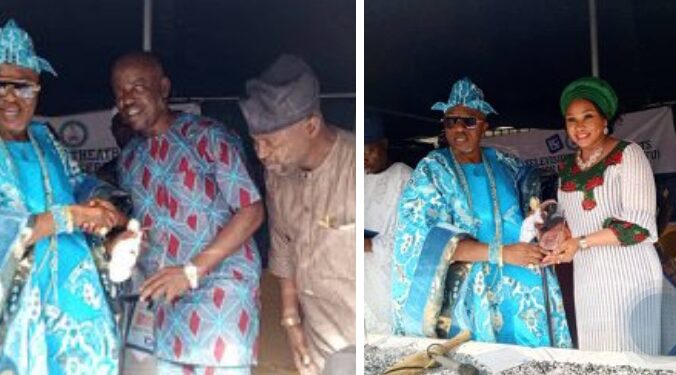 Oluwo of Iwo, Oba Abdurosheed Presents RATTAWU’s Awards to Akeem Olatunji, Hon ‘RAD’ in Ibadan