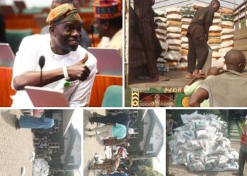 New Year : Oyo Rep Agboworin Extend New Year Wishes, Provides food package to thousands of Ibadan Northeast/Southeast Federal Constituency.(PHOTOS ) Icon Yusuf Akande Yusluv