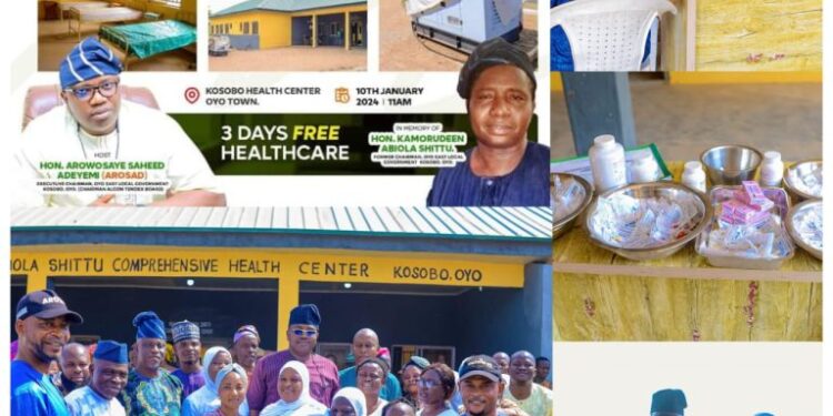 Oyo East Council Chairman Arowosaye Saheed Adeyemi Shines In Political Homage: Commissioning Of Kamoru Abiola Memorial Healthcare Center Marks Visionary Leadership