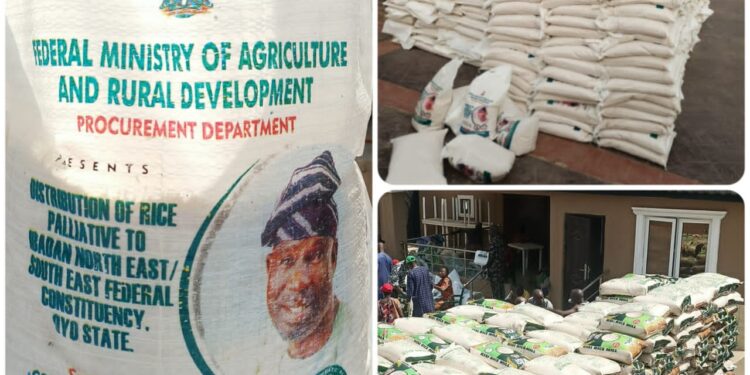 New Year: Rep. Agboworin Distributes Rice, Cash To Constituents, Urges Commitment To Collective Prosperity, Growth And Development.