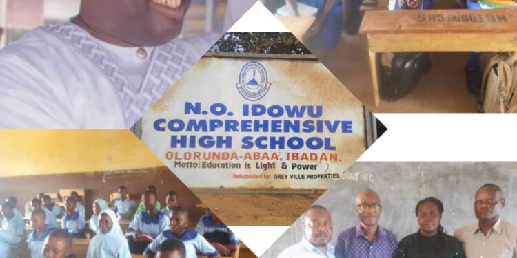 Again: Agbaakin Olorundaaba, Chief Benedict Akika Donates Arrays of Tables and Chairs to Enhance Learning at N.O Idowu Comprehensive High School, Olorundaaba