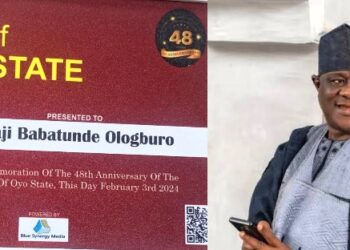 Oyo Philanthropist Ologburo Honoured As Icon of Oyo State