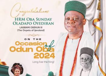 Odun Oba 2024: Oyo lawmaker, Bisi Oluranti congratulates Oba Oyediran, people of Ijeru kingdom