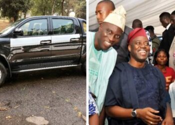 Governor Makinde Gifts Oyo PDP Secretary, Alhaji Wasiu Adeleke Brand New Jac Pick Up, Team Congratulates
