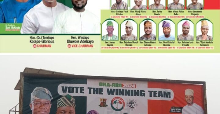 Aare Alao Supports Ona Ara PDP Candidates With Advertorial Billboard For Election Campaign, promise more incentives.