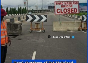 Total shutdown of 3rd Mainland Bridge begins
