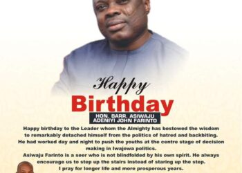 Birthday: Iwajowa PDP Chairmanship Candidate, Muritala Oyewumi Celebrates Legal Icon, Farinto on Attainment of 61
