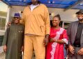 PHOTOS: Oyo Deputy Gov receives Ibadan-born Tallest Basketball player