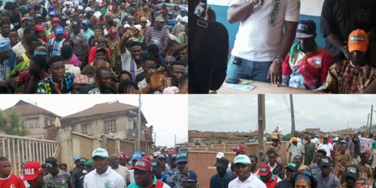 Videos/Photos: Mammoth Crowd as Oluwaseun Olufade Takes Campaign to Ward 2 of Ibadan North LG*