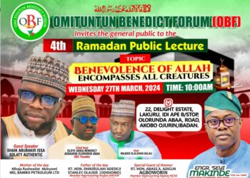 Ramadan: Omituntun Benedict Forum (OBF) Felicitate Muslims, To Hold Lecture March 27