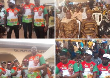 LG Poll: Excitement in Ajia As GLOWIN Campaign Team Visits Traditional Council, OTOPE Distributes Foodstuffs to People