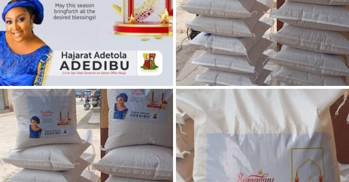 RAMADAN/LENT PACKAGE: Hajarat Adetola Adedibu Donates Item of Food To Ibadan South West LG Party Members (Video)