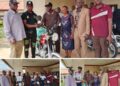 IBADAN NORTHWEST COUNCIL   BOSS DONATES  MOTOR CYCLES  TO SECURITY OPERATIVES.