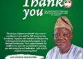 Thank You my good people of Ogbomoso North— Chairman elect, Ogunlade
