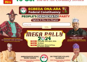 Flag-Off Election: Campaign DG For Egbeda/Ona Ara Federal Constituency, Hon OTOPE Rally Residents, Party Members For Thursday’s Mega Flag-off