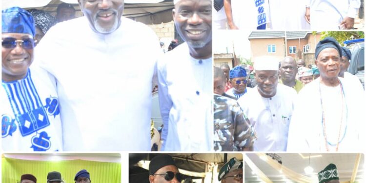 Ibadan Stands Still As Deputy Gov, Ladoja, Agboworin, Dare Adeleke, Other Political Bigwigs Attend Burial Of Odidiomo’s Late Father