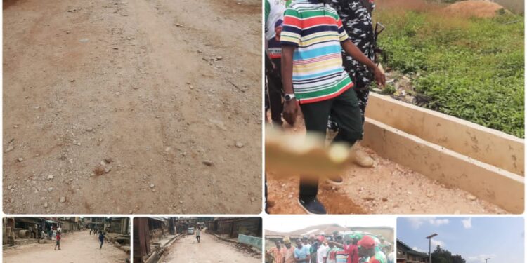 PHOTOS NEWS: Agboworin Inspects Ongoing 1.6km Kajola-Irede-Odinjo-Alake Road Project In Ibadan, Expresses Satisfaction On Progress