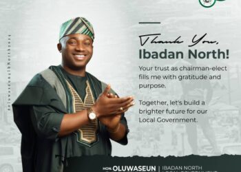 Victorious Chairman-Elect Oluwaseun Olufade Thanks Residents Of Ibadan North for Election Win