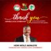 LG POLL: WOLE AKINLEYE PENS HEARTFELT GRATITUDE TO ELECTORATES