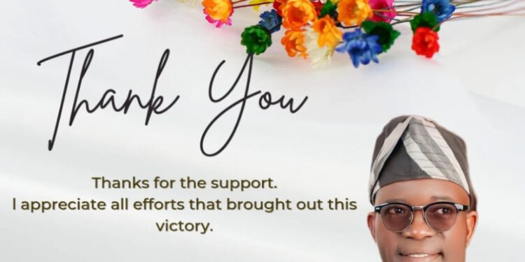 Hon Akande Expresses Gratitude to Gov. Makinde, Party Leaders, PDP Members, and Supporters for Their Unwavering Support in Ibadan South West Local Government Election