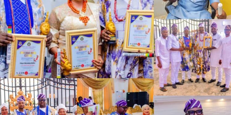 World Omoluabi Festival: Aare’Binrin O’odua Agbaye, Princess Folashade Abeo Felicitates OTOPE, Akika, Wasilat, Rad, AROJINLE Other Awardees From Oyo State