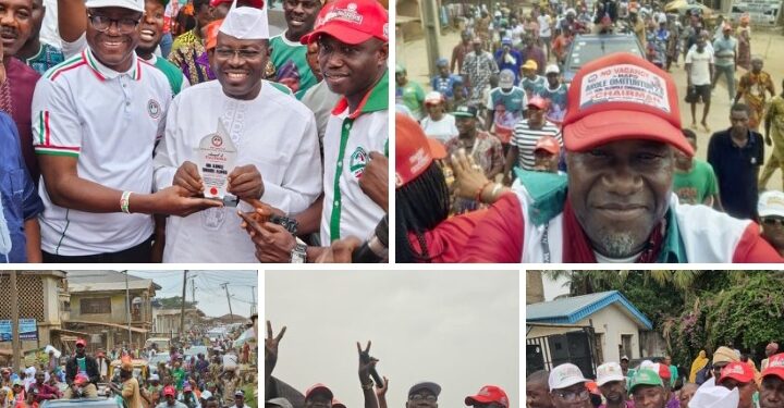 LG Poll: PDP Ib. S.E.L.G Rounds Off Its Ward to Ward Campaign, as Alawode Bags Community and  PDP Meritorious Award.