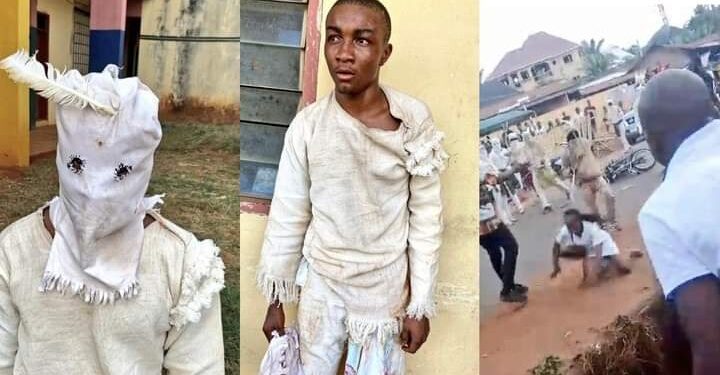 Police Arrest Masquerade Who Flogged A Nurse In Nsukka, Enugu