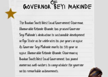 Five Years of Impactful Leadership,Ibadan South West Local Government Chairman, Akande Commends Governor Makinde’s Achievements