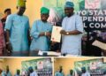 LG Poll: Sanda, Simple Receives OYSIEC Certificate of Return For Second Term as Council Chairman, Vice