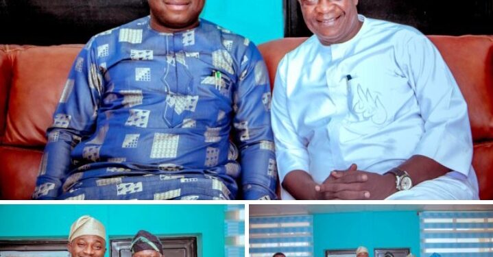 Photos News: Ibadan North LG Chairman, Olufade Pays Courtesy Visit to Oyo State Housing Corporation Chairman, Hon. Ademola Omotoso