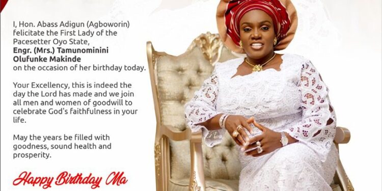 Agboworin Celebrates Oyo First Lady, Tamunominini Makinde, On Birthday Anniversary
