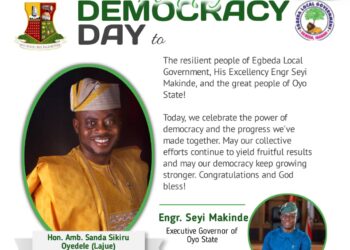 Democracy Day: Hon. Sanda Sikiru Oyedele Congratulates Nigerians