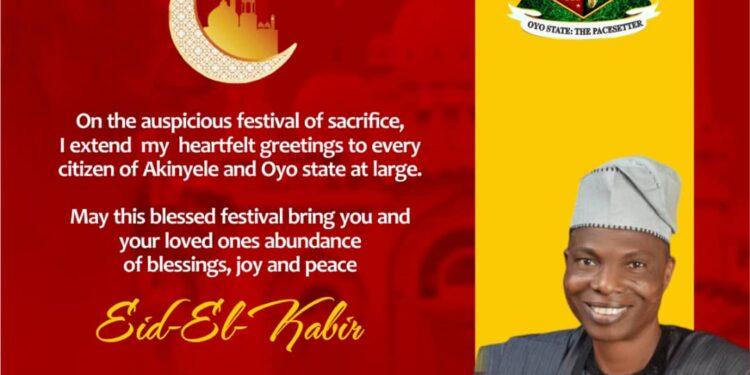 Oyo Commissioner, Olusegun Olayiwola felicitates with Muslim faithfuls*