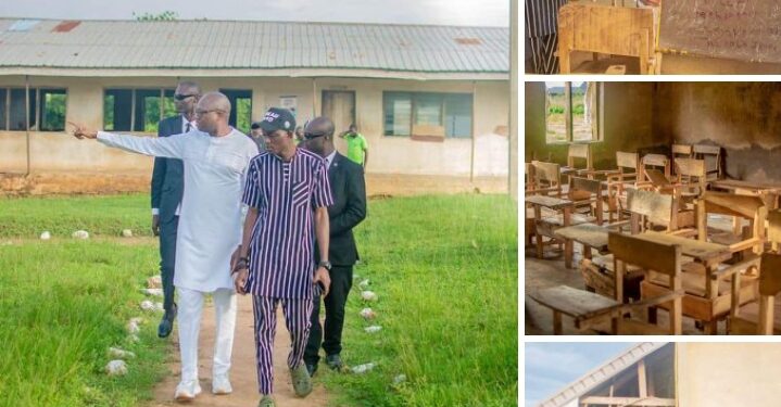 Photos News: Amofin Beulah Visits Ipapo Schools, Promise To Donate Modern Furniture, Libraries, Renovation Of Dilapidated Buildings