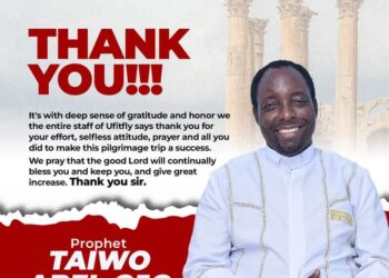 “UfitFly Team Expresses Heartfelt Gratitude to Prophet Taiwo Abel Ojo