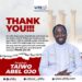 “UfitFly Team Expresses Heartfelt Gratitude to Prophet Taiwo Abel Ojo