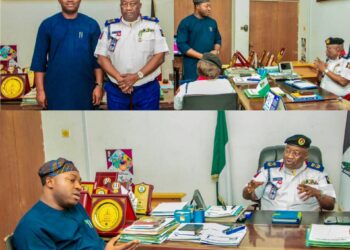 PHOTOS: Ibadan North LG Chairman, Olufade Strengthens Ties with Oyo State NSCDC in Courtesy Visit