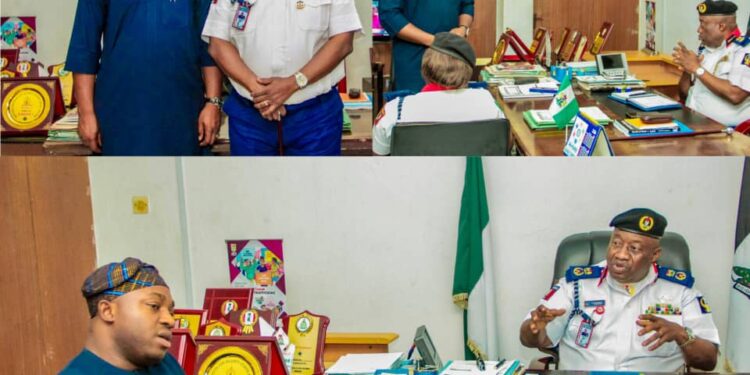 PHOTOS: Ibadan North LG Chairman, Olufade Strengthens Ties with Oyo State NSCDC in Courtesy Visit