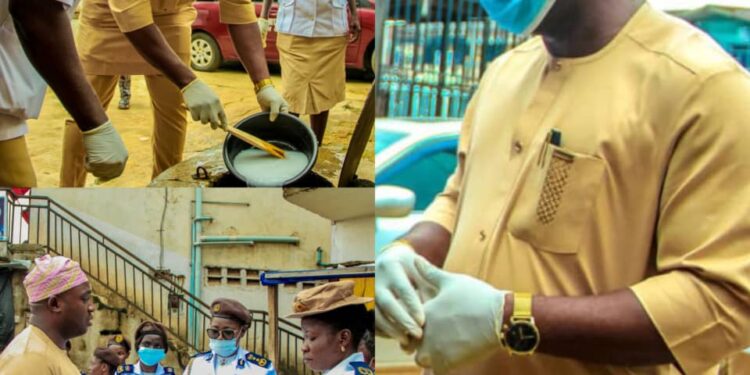 Ibadan North LG Chairman, Olufade Demonstrates Water Treatment Amidst Cholera Outbreak