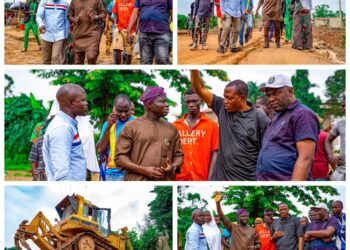 Lagelu Chairman, Hon. Kamorudeen Inspects Wofun Road Project Construction Site