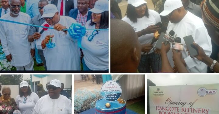 Jubilation As Adeleke Commissions  Gas Plant And Dangote Refinery Booking Centre In Ibadan Owned Socialite Motunrayo Ajeigbe Akinlosotu