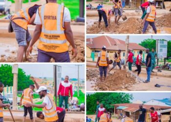 PHOTOS: OmoIyaKunmi Foundation set to provide palliative to damaged portions on Oyo-Iseyin road