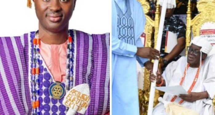 Ekiti High Chief Akande Felicitates Olakulehin on Coronation