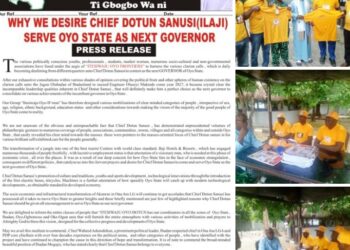 Itesiwaju Oyo D’otun Unveils Strategies Ahead Oyo 2027 Governorship Declared Support for Chief Dotun Sanusi