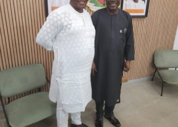 Dr Fagbemi paid courtesy visit on the Acting governor of Oyo state,Barrister Bayo Lawal.