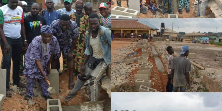 Photos News: Community Rejoices As Agboworin Embarks On Construction Of Block Of Six Classrooms In Constituency*