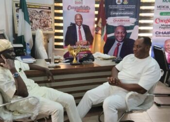 Oyo Rep Agboworin paid courtesy visit on Chairman OYSHMB Dr Akin Fagbemi