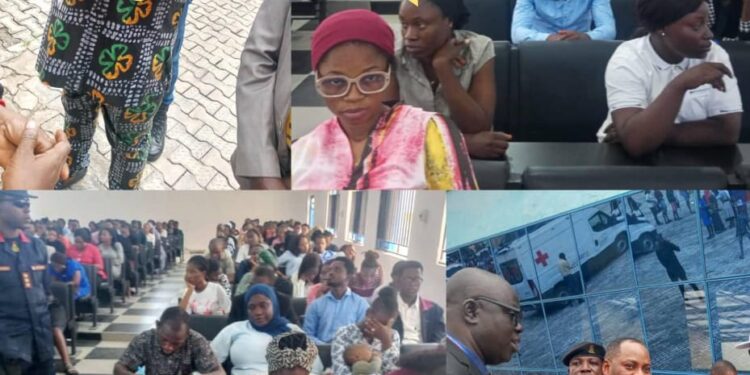 Photos News: OYSHMB Conducts MCQ Test for 1250 Medical Health Workers, with Additional 850 Who Didn’t Received SMS or Email Messages